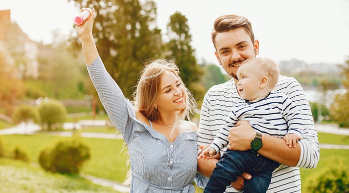 Happy healthy family