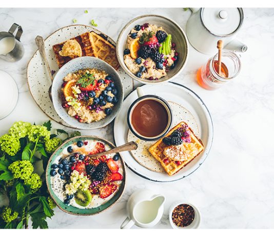Healthy breakfast meal