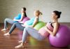 Pregnant women exercising