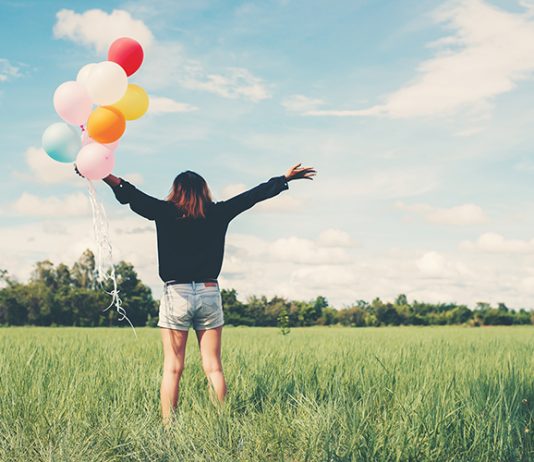 Happy and energetic young girl