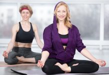 Keep Yourself Fit and Healthy After 40 Middle aged sportswomen doing pilates